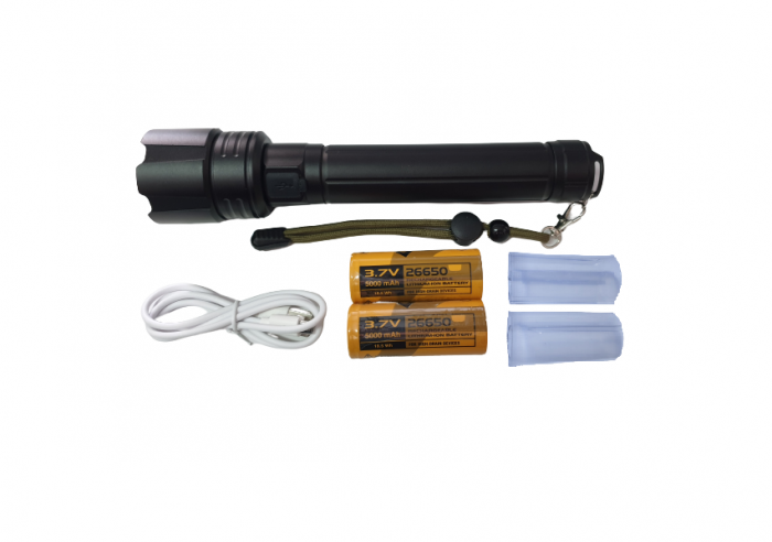 Lanterna Led cu acumulator 26650 18650 XHP90 [4]