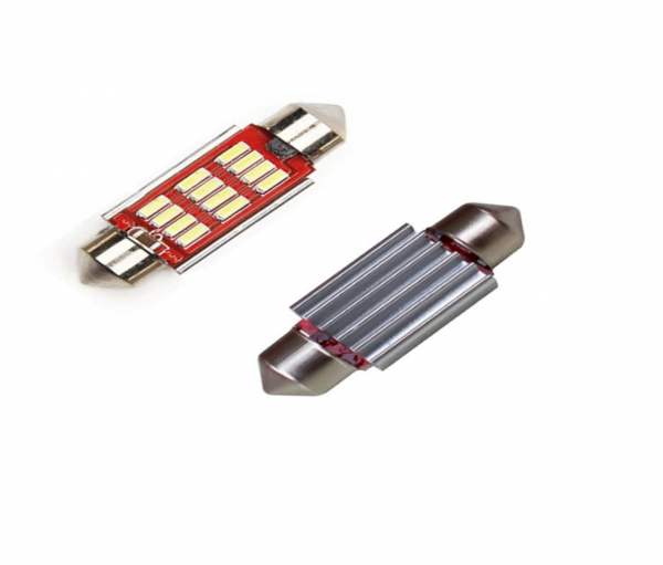 Led auto C5W plafoniera Led 4014 12 smd - 42mm [2]