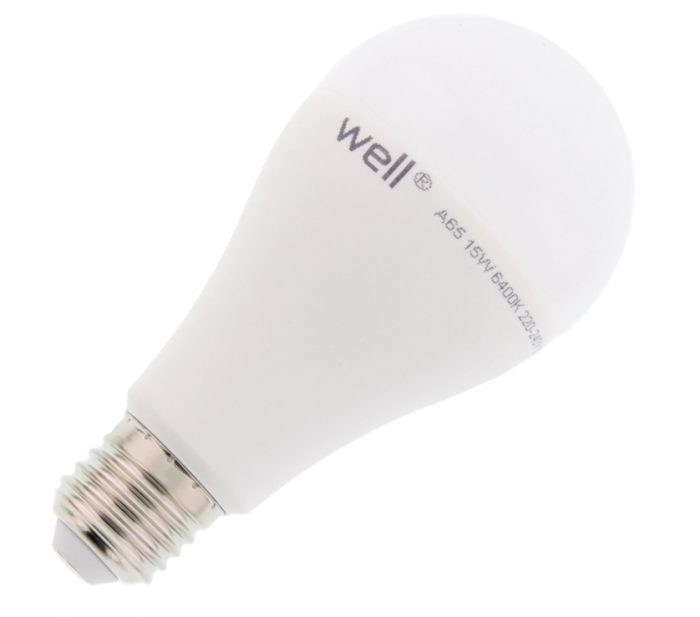 Bec cu led A65 E27 15W 230V lumina rece Well LEDLC-A6515E27-WL [2]