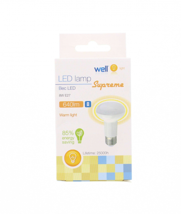 Spot cu led R63 E27 8W 220V lumina calda Well LEDLW-R6308E27-WL [3]