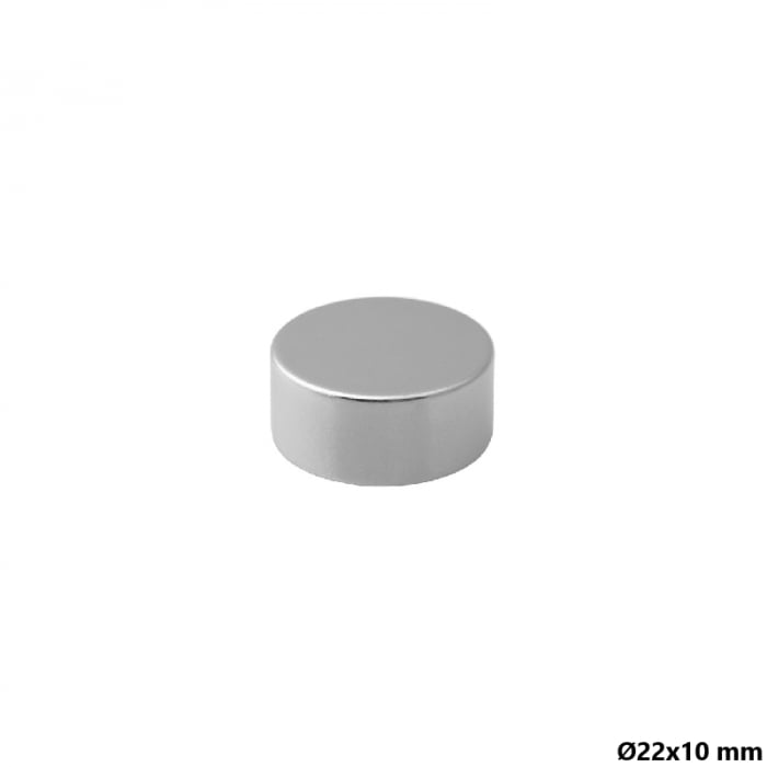 Magnet neodim 22x10 mm, disc, N35 [2]