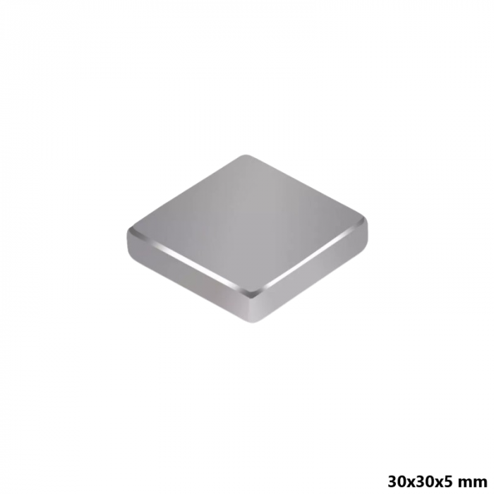 Magnet neodim 30x30x5 mm, patrat, N35 [2]