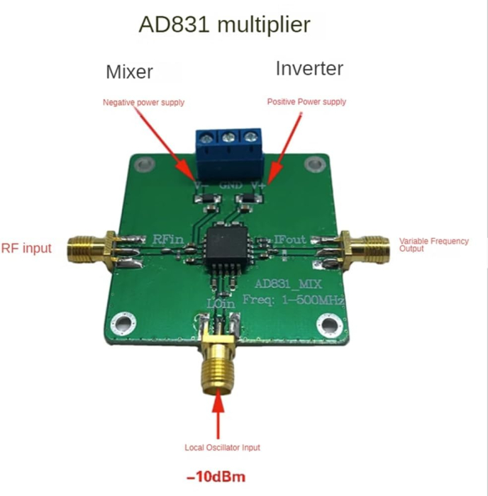 Convertor de frecventa AD831, mixer RF de inalta frecventa 0.1–500MHz [3]