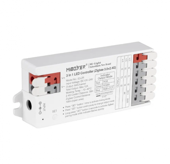 Controller Dimmer Led LED, Zigbee 3.0 + 2.4G, 12-24V DC, RGB/RGBW/RGBCCT MiBoxer E3-ZR [2]