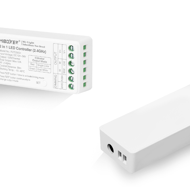 Controller Dimmer Led Monocolor/Dual White, RF 2.4Ghz, 12-24VDC MiBoxer FUT035S+ [2]