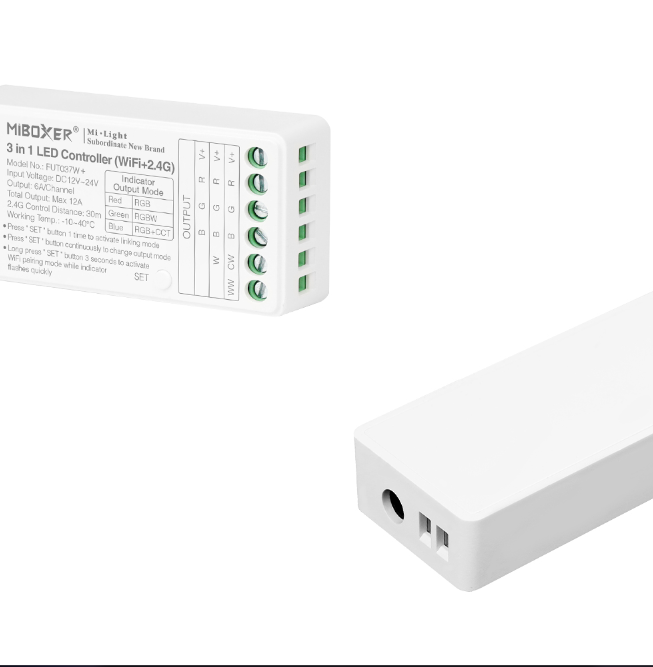 Controller Dimmer Led RGB/RGBW/RGB+CCT, Tuya, WiFi+RF 2.4Ghz, 12-24VDC MiBoxer FUT037W+ [3]