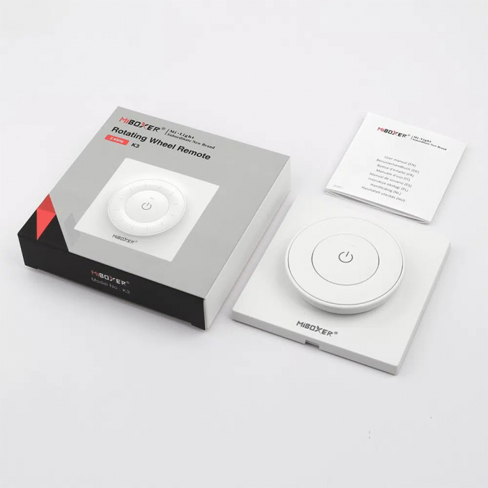 Mini Telecomanda MiBoxer K3, 2.4Ghz, Monocrom/Dual, Alb, RF, 3V [2]
