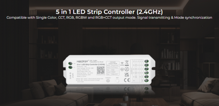 Controller Dimmer Led LED RGB/RGBW/RGBWW, RF 2.4Ghz, 12-24VDC 15A, Miboxer LS2 [3]