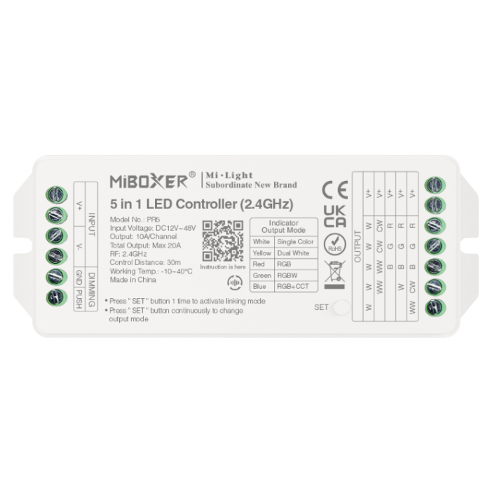 Controller Dimmer Led MiBoxer PR5 5in1 2.4Ghz 12-48V DC [1]