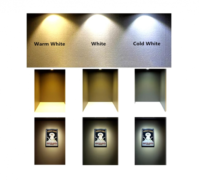 Pachet 9 buc spot LED ingropat, 120 grade, alb cald, 12 VDC 1W, minimodul12VWW [4]
