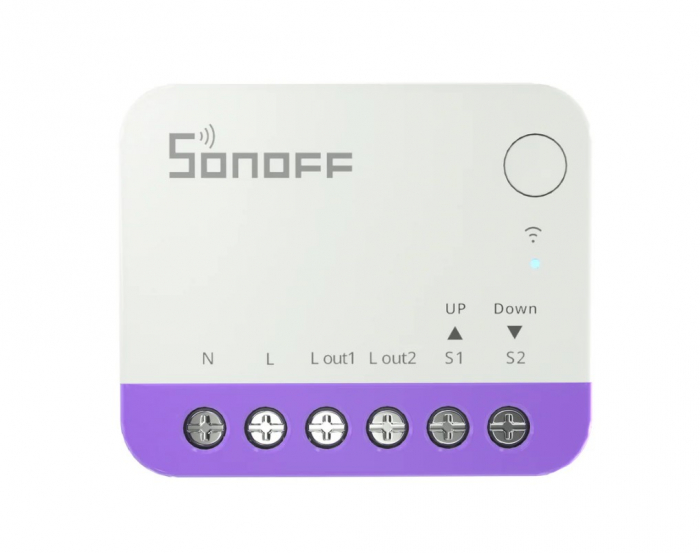 Mini-comutator smart Sonoff MINI-RBS, Wi-Fi + Matter, 1A, Control procentual, Programare, Compatibil Alexa, Google Assistant si Apple Home, Alb [1]