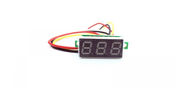 Mini voltmetru digital 0.28", 3 fire, alimentare 4-30V [2]