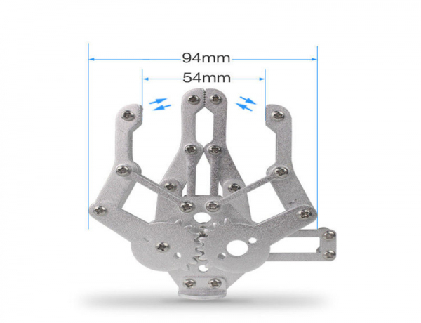 Brat robotic din aluminiu fara servomotor [2]