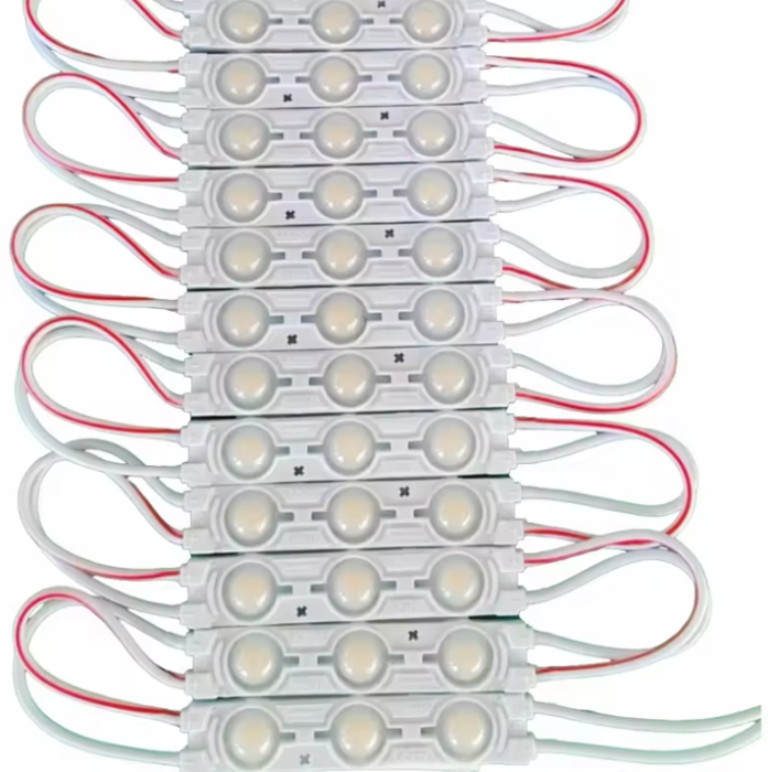 Modul LED 12V DC, 3 LED SMD2835, 1.2W, IP65, 6500K alb rece, cu lentila, pentru reclame si litere volumetrice [2]