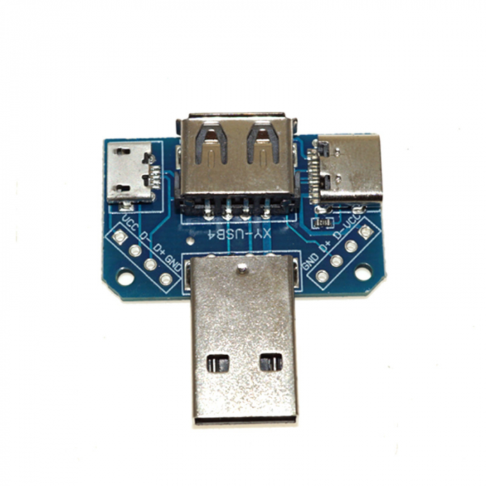 Modul adaptor Micro USB,USB A soclu,USB A mufa,USB C OKY3447-9 [4]