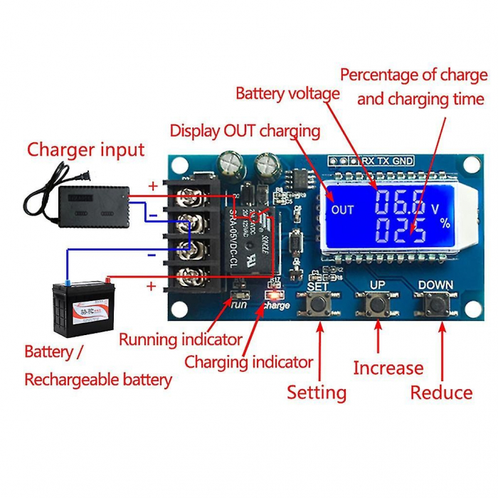 Modul control incarcare acumulator XY-L10A, 6-60V OKY3606-3 [4]
