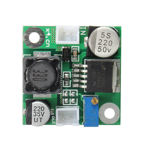 Modul convertor DC-DC compact, coborator de tensiune (step down) LM2596 34x34mm [1]