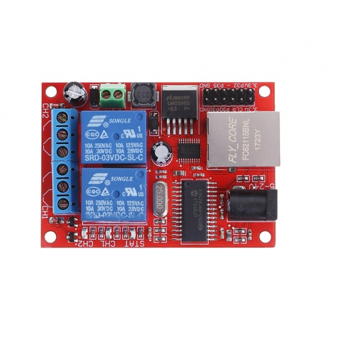 Modul cu 2 relee controlat prin LAN Ethernet/TCP OKN-GM215 V [2]