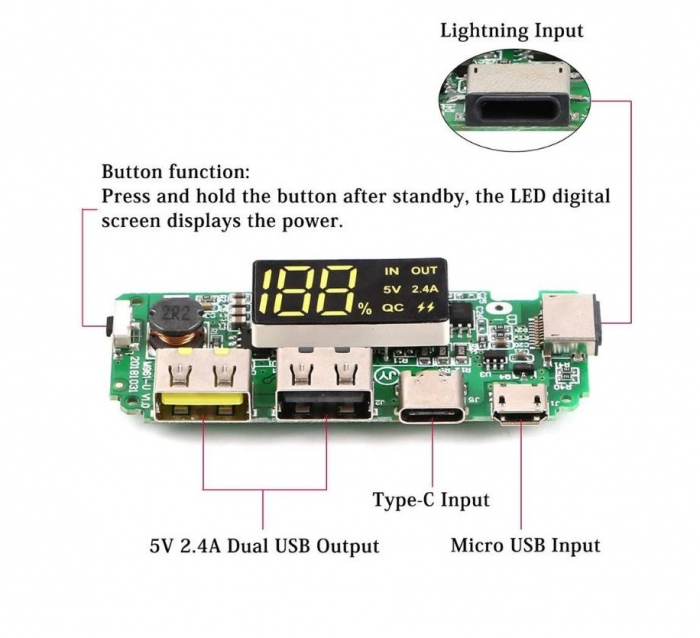Modul Power bank dual USB 5V 2.4A 18650 OKYN3121 [2]