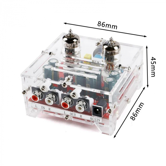 Modul preamplificator audio, stereo cu tuburi electronice, 6J1 OKN514-16 [4]