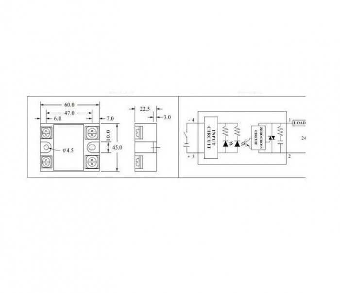 Modul releu solid SSR-25DA 25A OKN1205-1 [2]