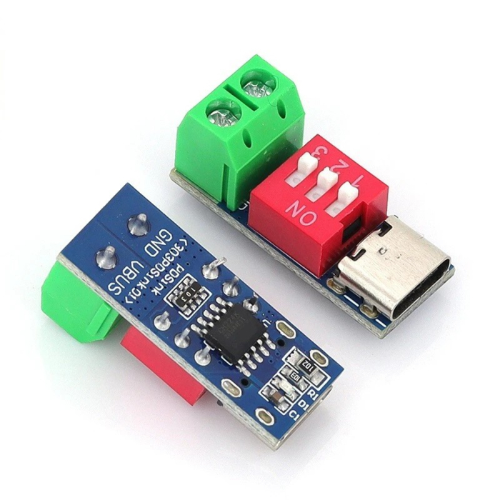 Placa USB-C PD Trigger, selectie tensiune 5-20V, comutator DIP si borne cu surub (OKYNL0103) [3]