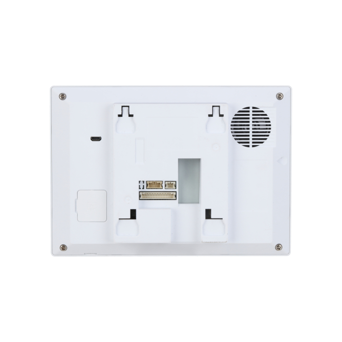 Spatele monitorului Dahua VTH2621GW-WP si zona de conectare