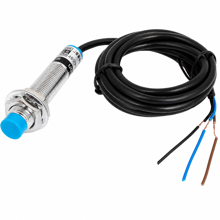 Senzor inductiv de proximitate NPN, distanta detectie 4 mm, alimentare 6-36V DC, filet M12, pentru detectie obiecte metalice si automatizari (LJ12A3-4-Z/BX) [2]