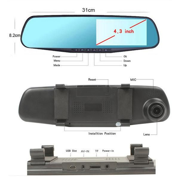 Oglinda retrovizoare auto du display 4.3" TFT [3]