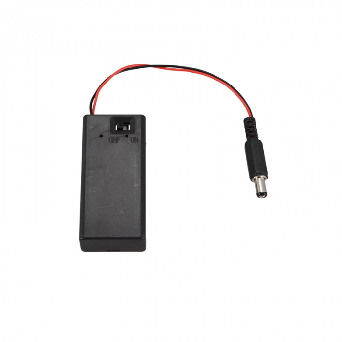 Suport 2 acumulatori AA cu intrerupator si cablu cu conector DC OKY0249-1 [2]