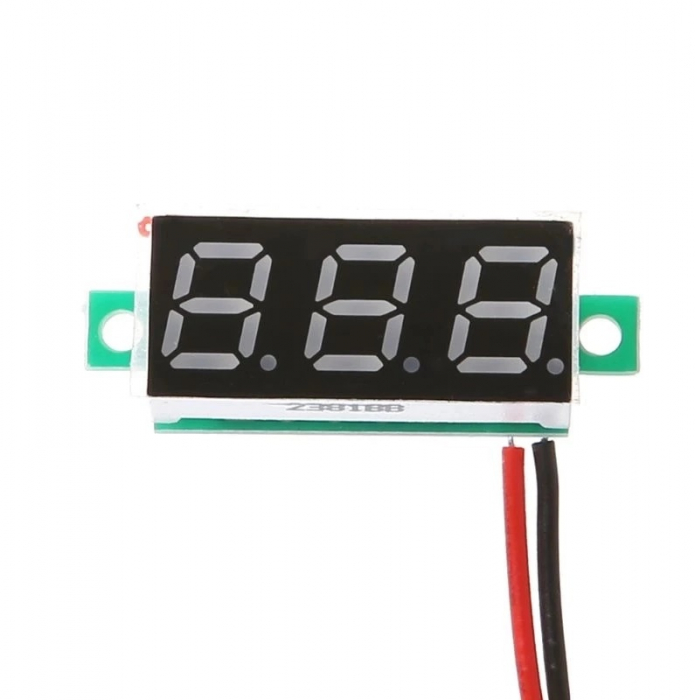 Voltmetru de panou albastru 0.28" cu 2 fire OKY4094-Blue [2]