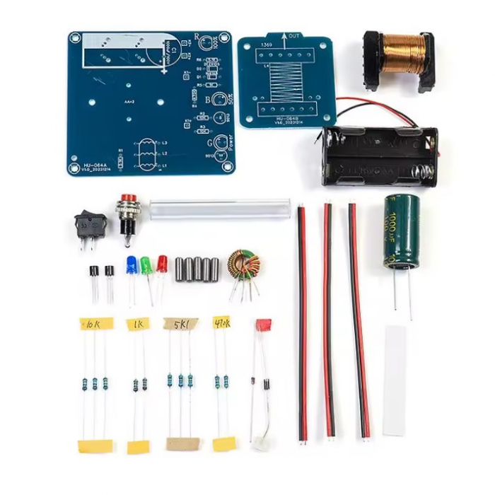 Kit electromagnetic, 3V, cu LED de nivel incarcare, pentru experimente electronice si DIY [4]