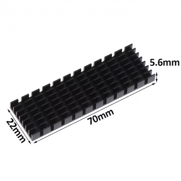 Radiator SSD M.2 2280 aluminiu, heatsink cu pad termic si benzi elastice, cooler eficient [4]