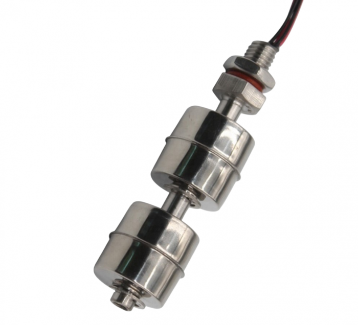 Senzor nivel lichid cu 2 plutitori, otel inoxidabil, 100 mm, Ø 10, montaj vertical [2]