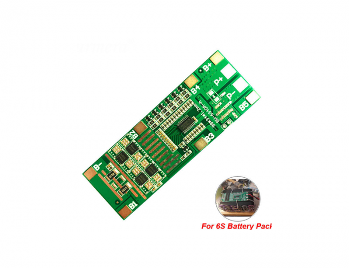 Protectie BMS pentru 6 celule Li-Ion 18650 balansata 24V 40A OKYN330-3 [4]