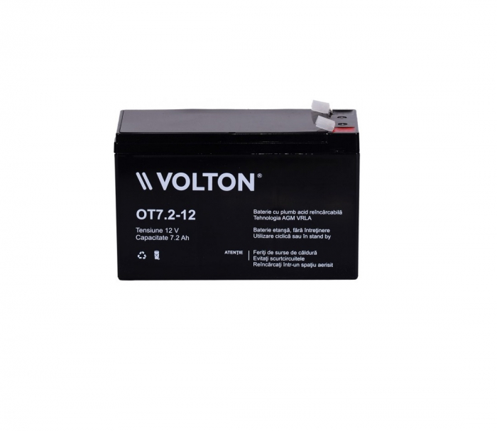 Acumulator plumb acid 12V 7.2Ah F1/T1 Volton [2]