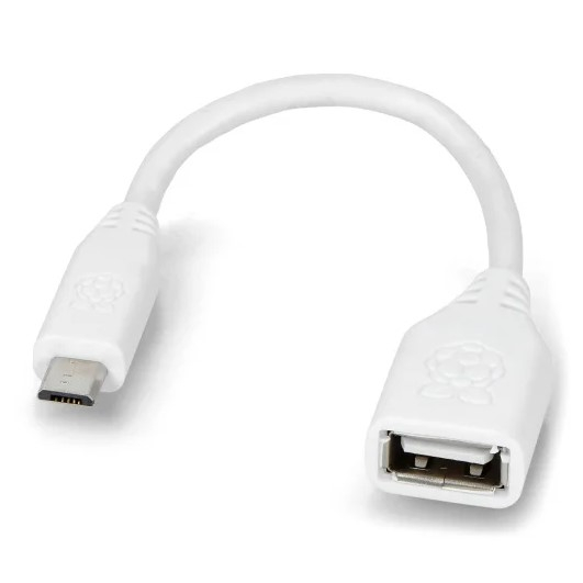 Adaptor OTG MicroUSB pentru RPI Zero / Zero W / Zero 2 W, alb [2]
