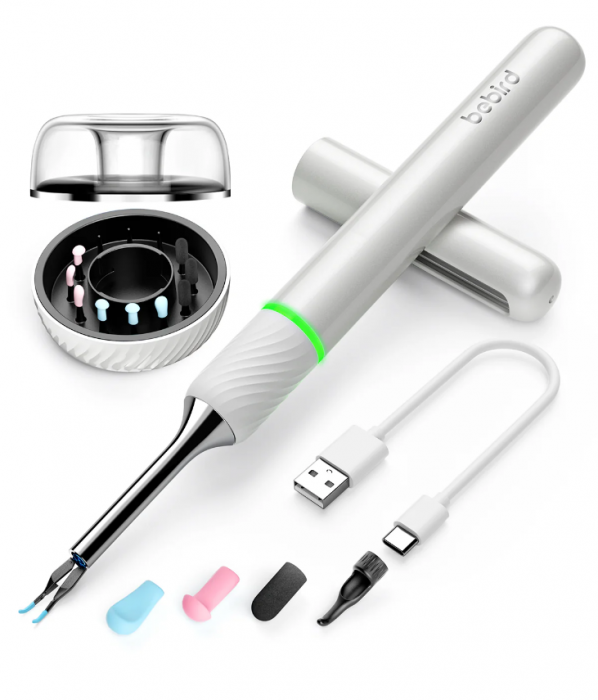 Aparat curatare urechi Bebird N5 Pro Alb pentru adulti si copii, camera HD, WiFi N5ProWhite [1]