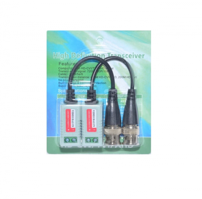 Pachet 10 x set videobalun cu fir HD-CVI/HDTVI/AHD [2]