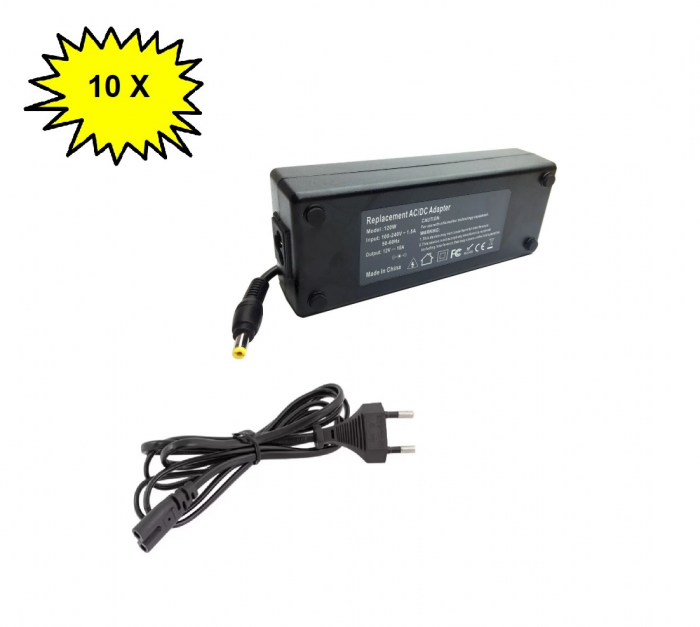 Pachet 10 x sursa de alimentare profesionala YDS 12V 10A [1]