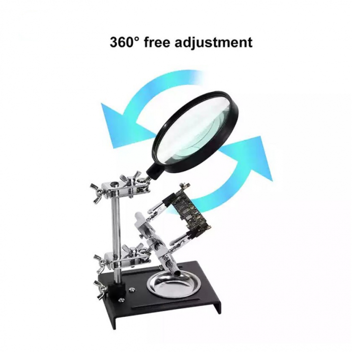 Lupa de birou cu clesti de prindere BST-809 TE [4]