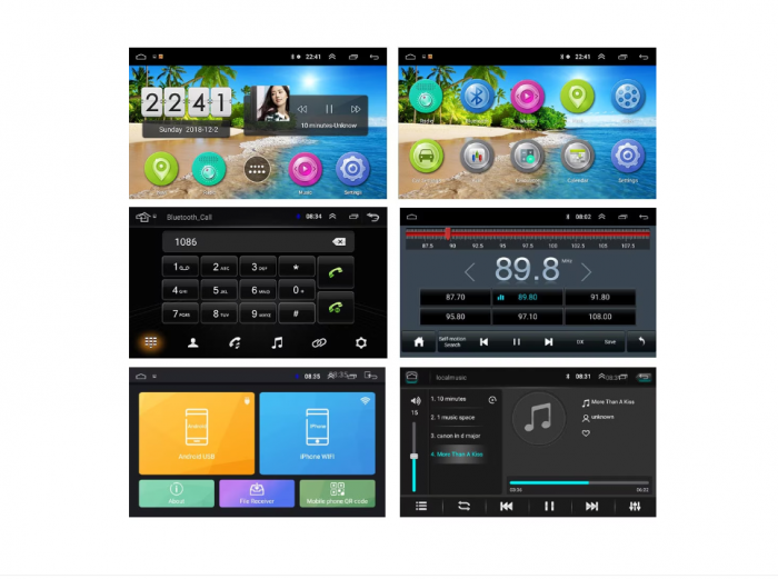 Player multimedia cu display de 7 inch, 2 DIN, Android 13, Suport iOS, Navigatie GPS, 2 GB RAM + 64 GB Stocare [5]