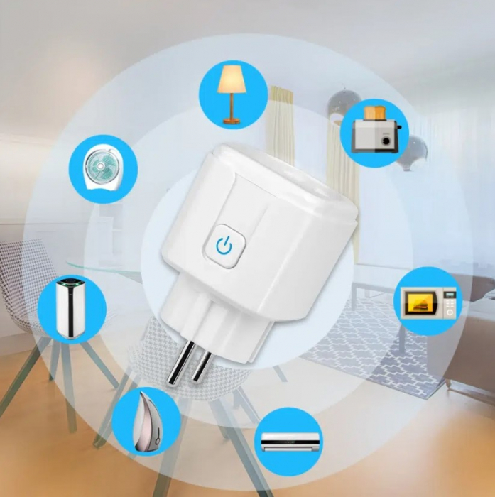 Priza inteligenta MiBoxer SWE01, Wi-Fi, 16A, monitorizare consum, Tuya Smart, programare, compatibila Alexa si Google Assistant [7]