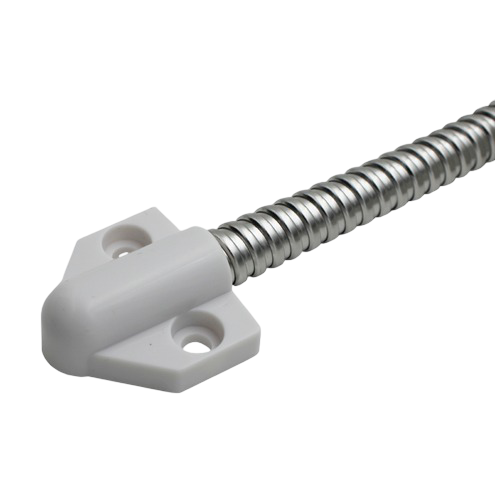 Protectie flexibila pentru cabluri de usa, tub inox 400 mm, montaj aparent, alb [2]