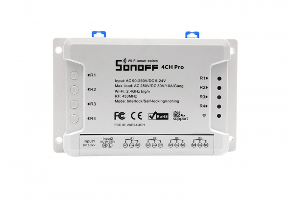 Releu smart 4 canale cu receptor RF 433.92MHz WiFi Sonoff 4CH PRO R3 [2]