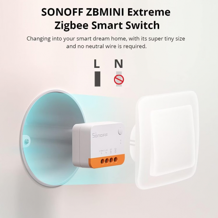 Releu smart Sonoff ZBMINIL2, Wi-Fi, Zigbee 3.0, compatibil Google Home/Amazon Alexa [5]