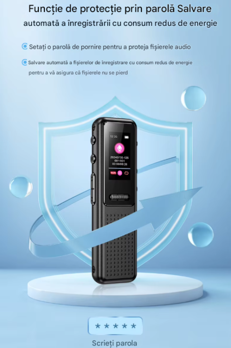 Reportofon digital ZD39 32GB cu ecran 0.96 inch, inregistrare MP3/WAV, USB-C, autonomie 23h [4]