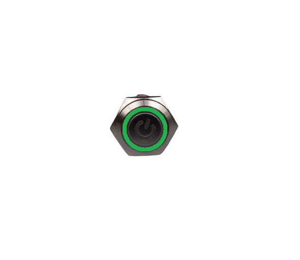 Buton SPST cu retinere cu led 12V verde 16mm OFF-ON [3]