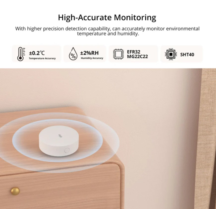 Senzor de temperatura si umiditate SONOFF Zigbee SNZB-02P [8]