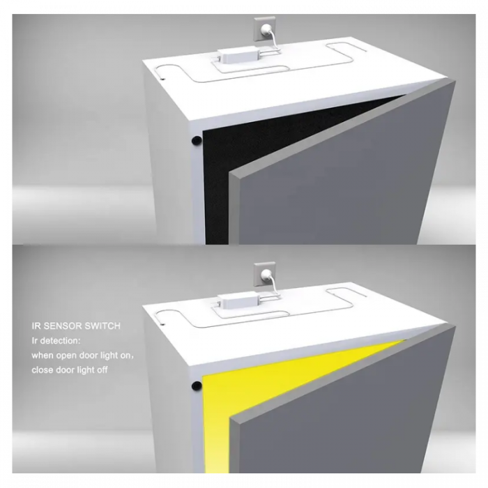 Senzor IR LP-5028M mini, 12V/24V DC, max 60W, comutator automat pentru iluminat mobilier [2]
